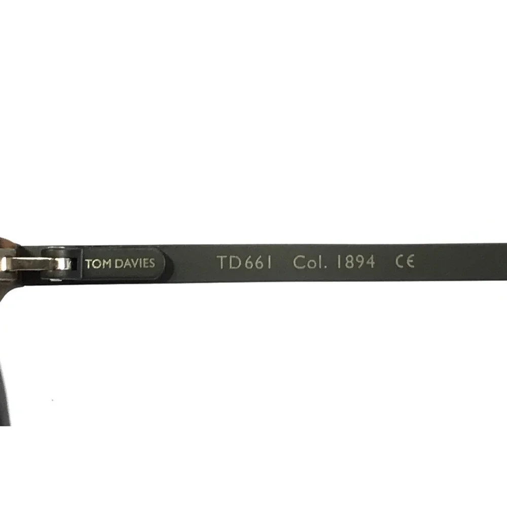 Tom Davies Eyeglasses Frames TD661 Col. 1894 Matte Gray Tortoise 50-24-135